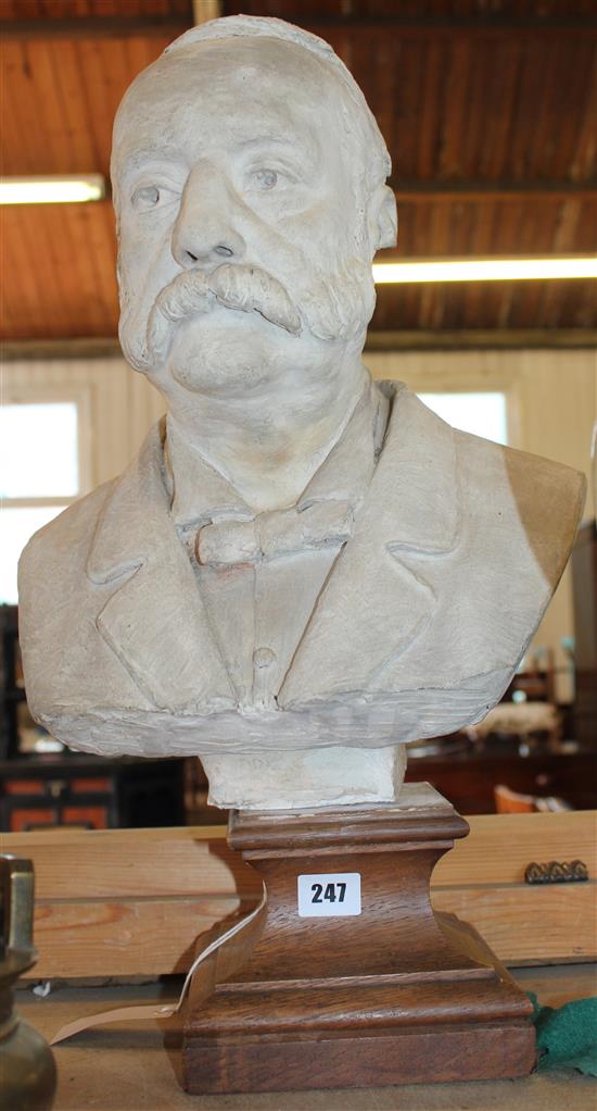 Painted terracotta bust